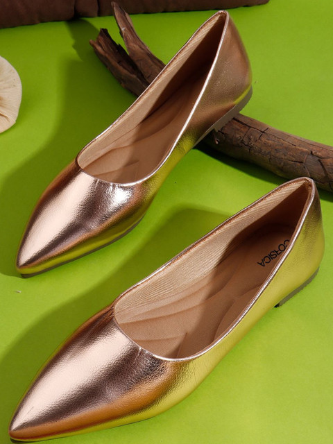 CORSICA Women Pointed Toe PU Mojaris Flats