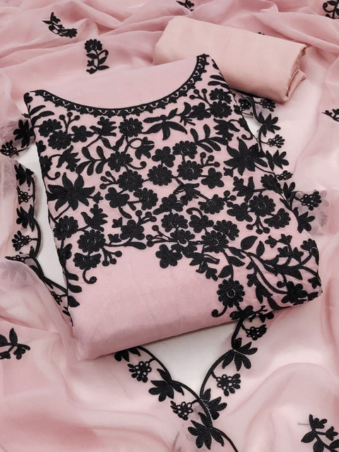 HMP Fashion Women Embroidered Unstitched Dress Material