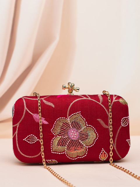 ARTKLIM Embroidered Box Clutch