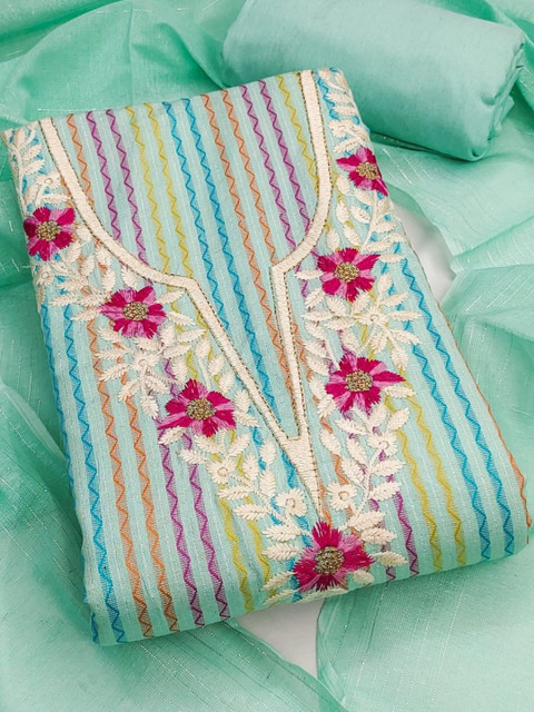 KALINI Embroidered Unstitched Dress Material - Image 2