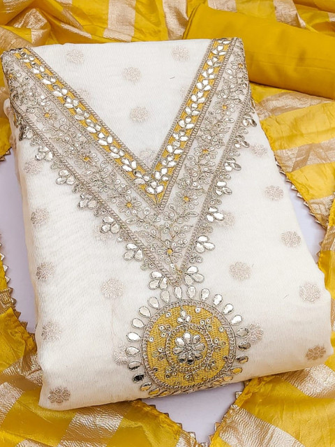 KALINI Embroidered Unstitched Dress Material
