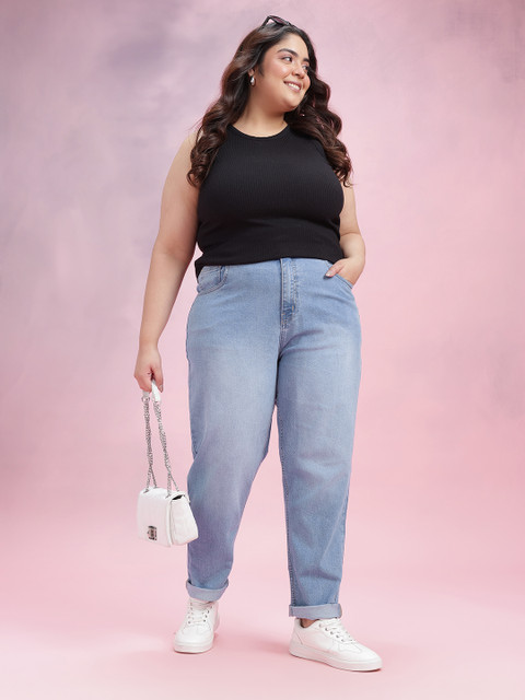 DressBerry Curve Women High-Rise Light Fade Stretchable Jeans - Image 5