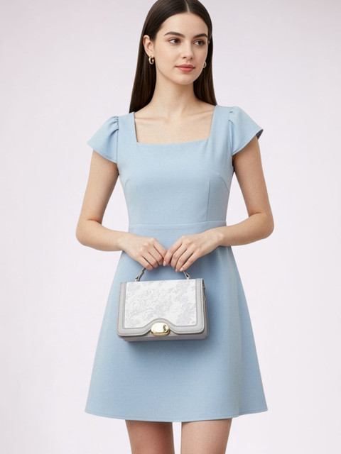 DressBerry Printed Structured Satchel