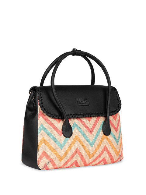 ZOUK Geometric Printed Structured Handheld Bag - Image 3