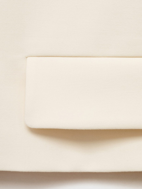 MANGO V-Neck Single-Breasted Crop Blazer - Image 5