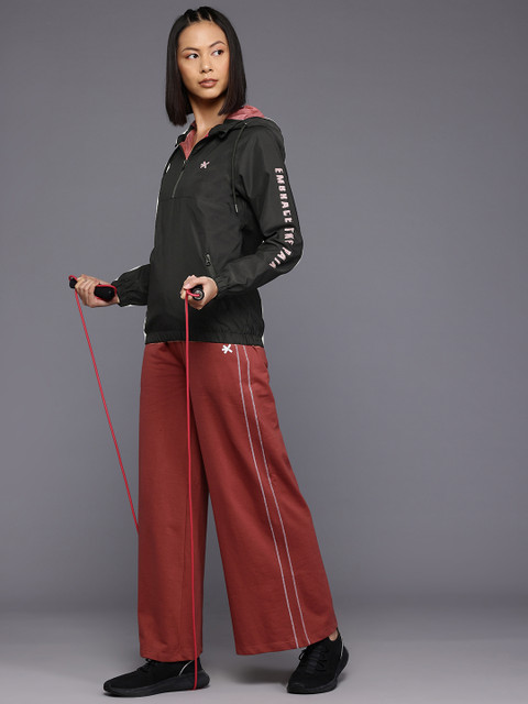 HRX by Hrithik Roshan Rapid-Dry Typography Print Hooded Training Tailored Jacket