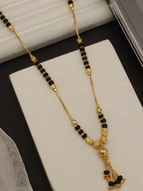 Queenzart Gold-Plated Artificial Beaded Mangalsutra