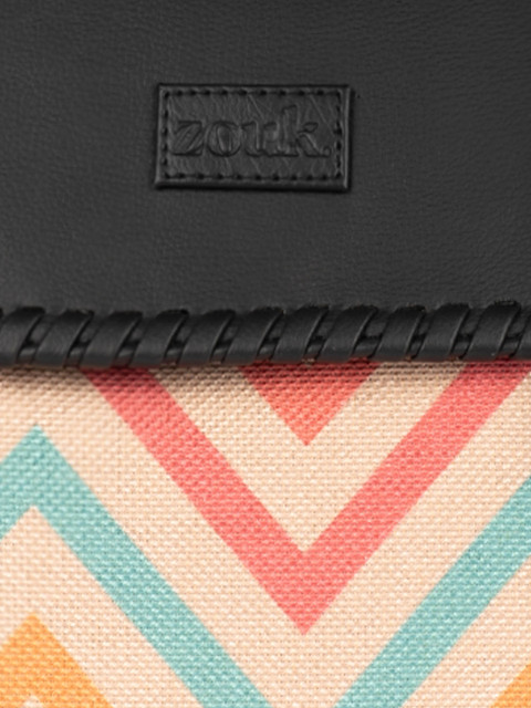 ZOUK Geometric Printed Structured Handheld Bag - Image 6