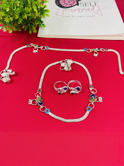 sonu select Women Silver-Plated Anklet