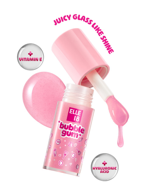ELLE 18 Bubblegum Pigmented Lip Gloss Jelly for Fuller Lips 5ml - Grape