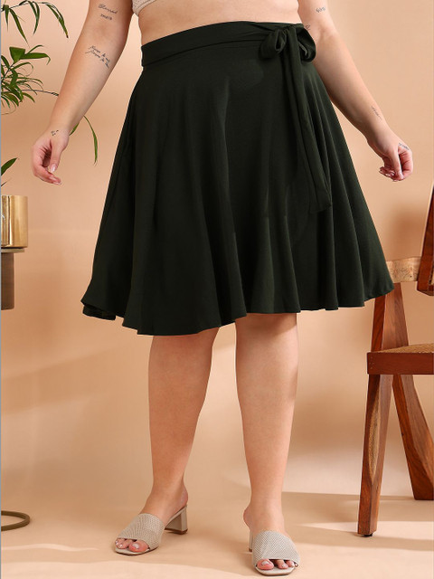 BAESD Plus Size Women Flared Skirt