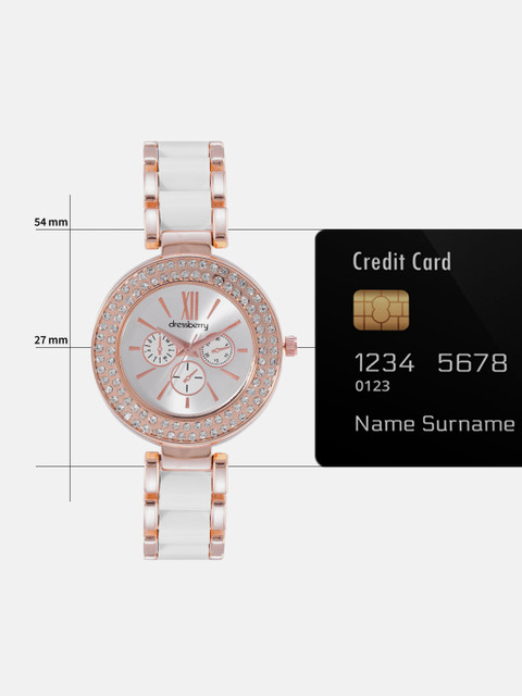 DressBerry Women Luxe Analogue Watch - DBLuxe-RJT-WH - Image 8