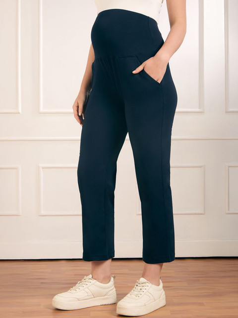 Aanyor Women Relaxed High-Rise Easy Wash Cotton Maternity Trousers - Image 2