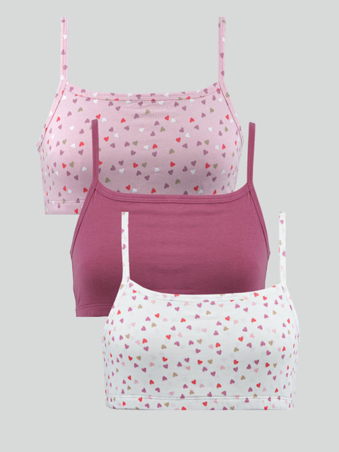 Charm n Cherish Girls Pack Of 3 Full Coverage Underwired Bra