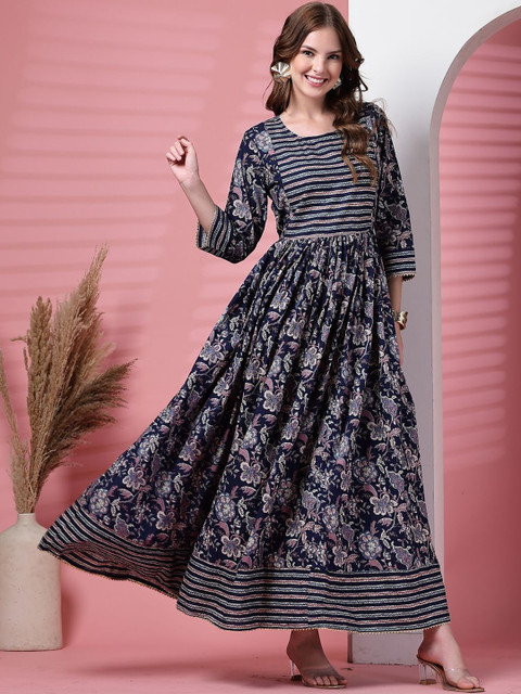Pristyle Women Printed Maternity Anarkali Kurta