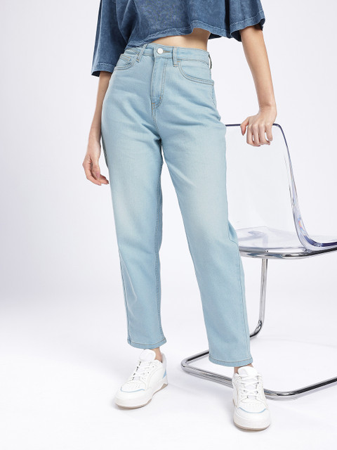 glitchez Women Slouchy Fit Light Fade Stretchable Jeans