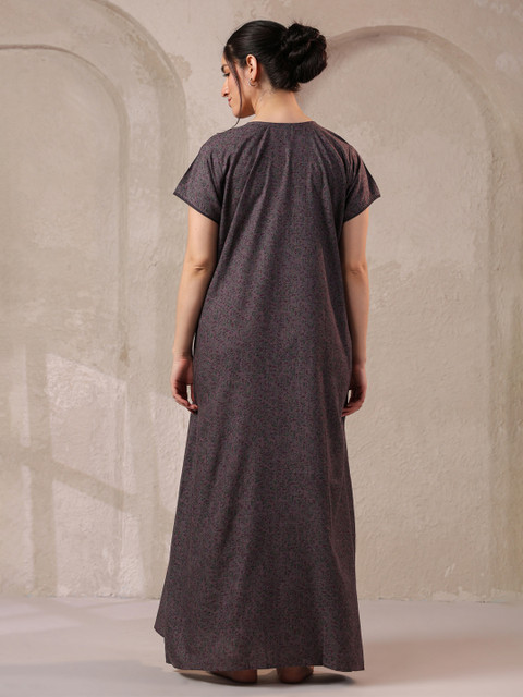 NIGHTSPREE Printed Maxi Nightdress - Image 5
