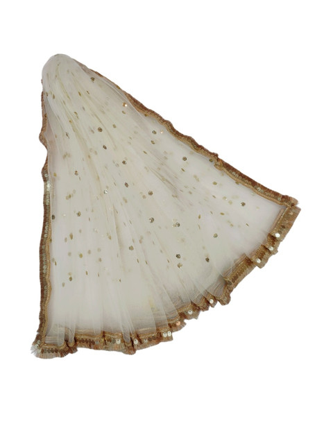 Navti Creations Women Cream Sequined Dupatta