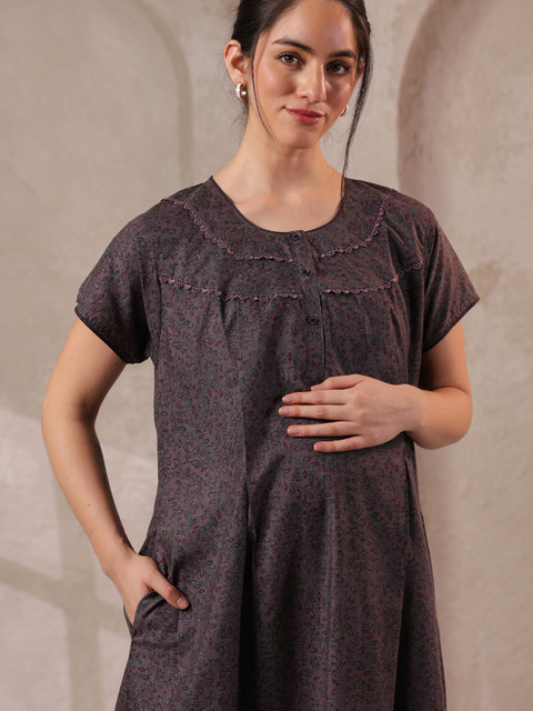 NIGHTSPREE Printed Maxi Nightdress - Image 6