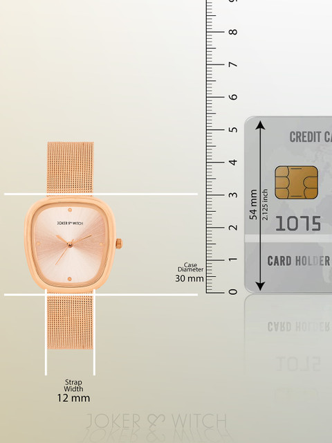 JOKER & WITCH Women Mother of Pearl Dial & Stainless Steel Bracelet Style Watch AMWW986 - Image 7