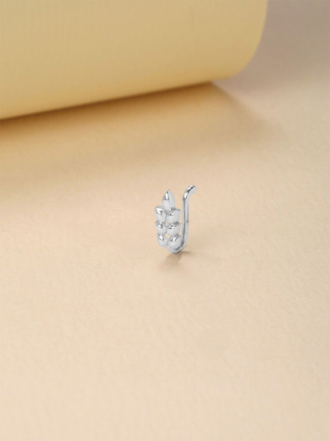 Mia by Tanishq 93 KT Silver Playful Stacked Nose Pin