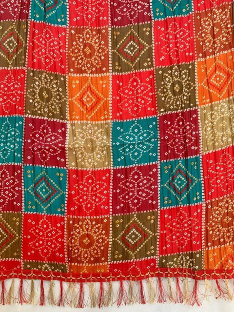 AKSHADEEP Bandhani Printed Dupatta - Image 2