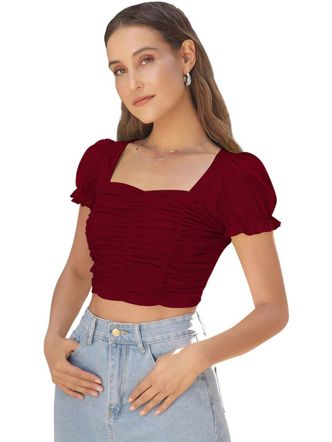 SZN Puff Sleeve Crop Top