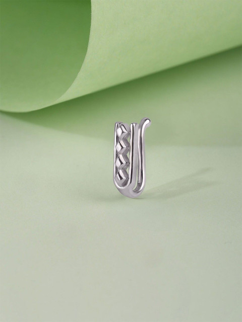 Mia by Tanishq 93 KT Silver Playful Lattice Nose Pin