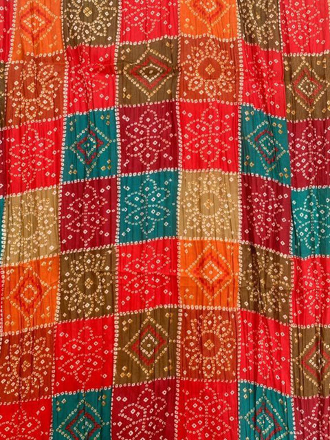 AKSHADEEP Bandhani Printed Dupatta - Image 7