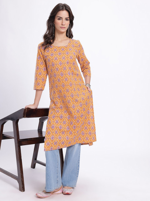 Anouk Rustic Ethnic Motifs Printed Kurta