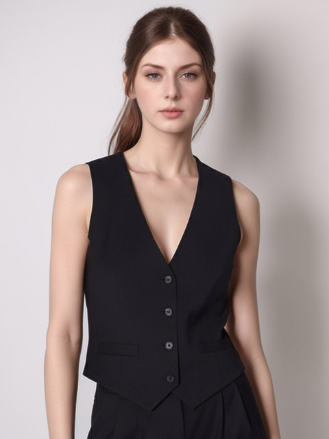 Moda Rapido Sleeveless V-Neck Slim-Fit Waistcoat