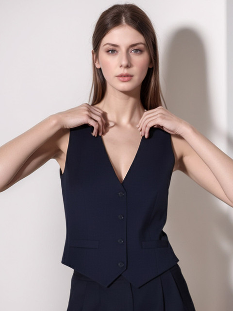 Moda Rapido Sleeveless V-Neck Slim-Fit Formal Waistcoat