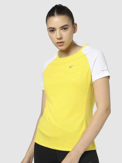 Performax Women Colourblocked Round Neck T-shirt