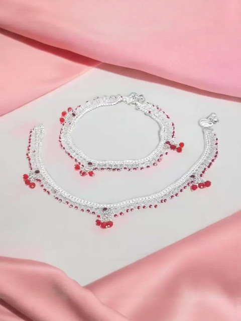 sonu select Women Silver-Plated Alloy Anklets