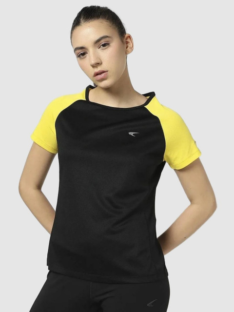 Performax Women Colourblocked Round Neck T-shirt