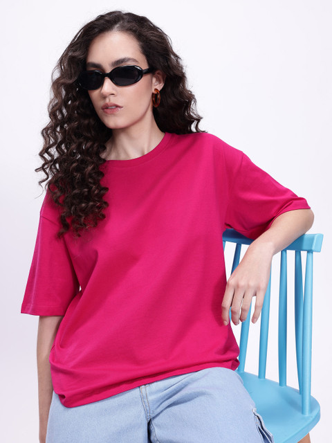 Kook N Keech Drop-Shoulder Sleeves Pure Cotton T-shirt