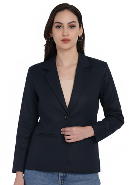 Moda Rapido Notched Lapel Collar Single-Breasted Formal Blazer