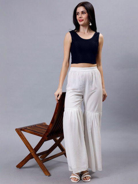 Plus Size Women Woven Design Sleeveless Saree Blouse - Image 4