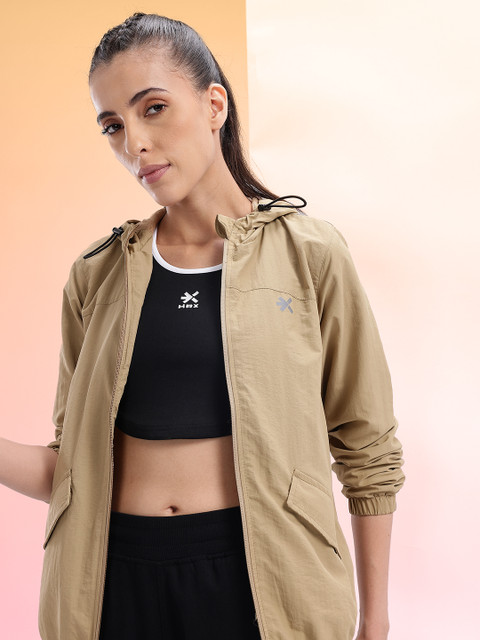 HRX by Hrithik Roshan Reflective Detail Hooded Running Sporty Jacket