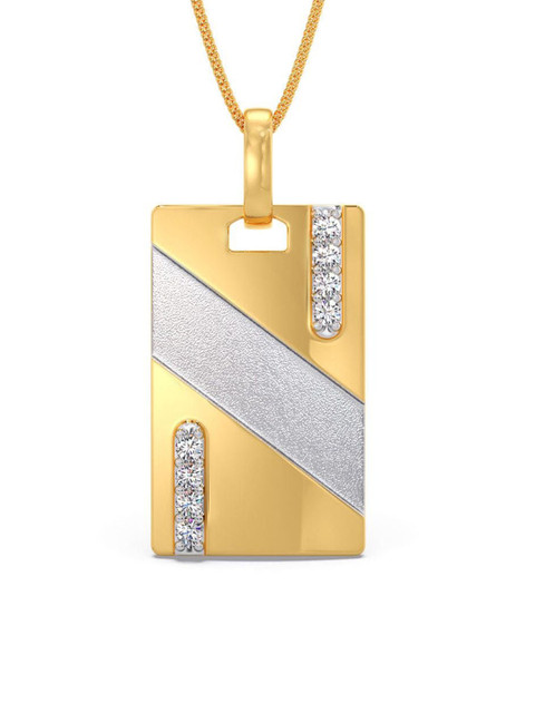 CANDERE A KALYAN JEWELLERS COMPANY Women 14KT Gold Sleek Strength Pendant Diamond -2.06g