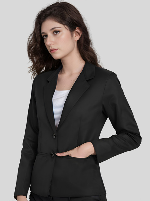 Moda Rapido Notched Lapel Collar Single-Breasted Formal Blazer - Image 3