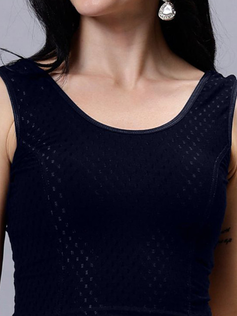 Plus Size Women Woven Design Sleeveless Saree Blouse - Image 5