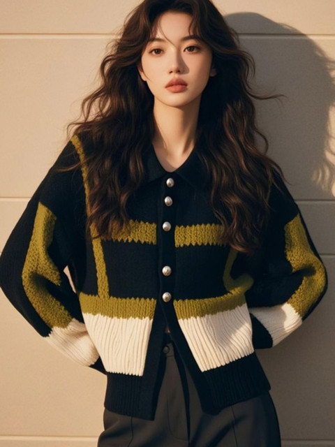 StyleCast x Revolte Women Colourblocked Cardigan