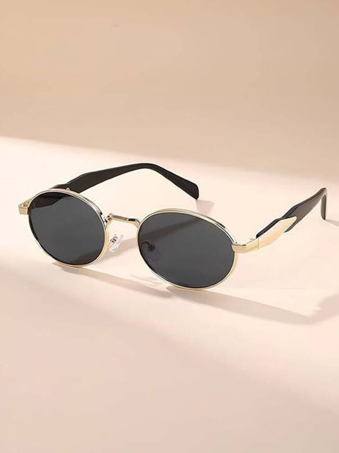 HAYDEN haiza Women Oval Sunglasses with UV Protected Lens GOLD-NEW OVAL 122