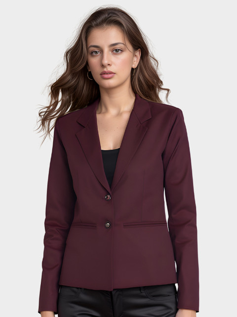 Moda Rapido Notched Lapel Collar Single-Breasted Formal Blazer