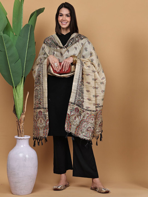 LOOM LEGACY Ethnic Motifs Printed Dupatta