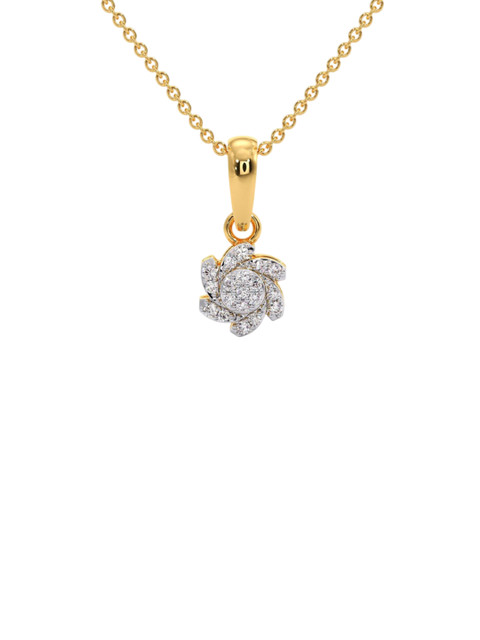 CANDERE A KALYAN JEWELLERS COMPANY 14KT Gold Rosie Pendant Diamond -0.77 g