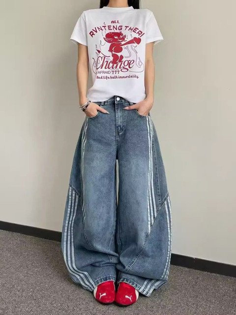 StyleCast x Revolte Women Mid-Rise Wide Leg Jeans