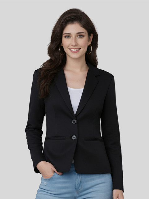 Moda Rapido Notched Lapel Collar Single-Breasted Formal Blazer