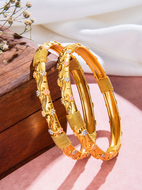 FAA FASHION Set of 2 Gold Plated Bangle